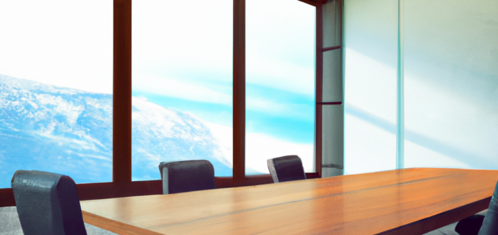 An executive board room.